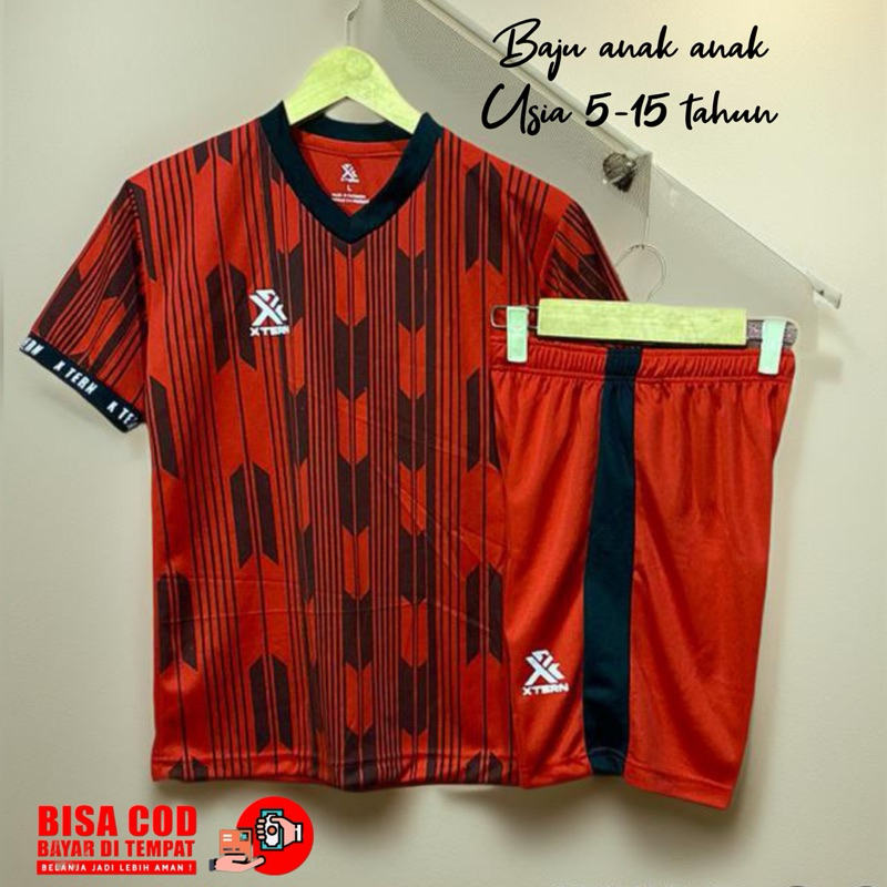 Baju Futsal Anak Kaos Olahrga Jersey Anak Junior Stelan Futsal Baju Bola Anak Jersey Junior Ukuran M