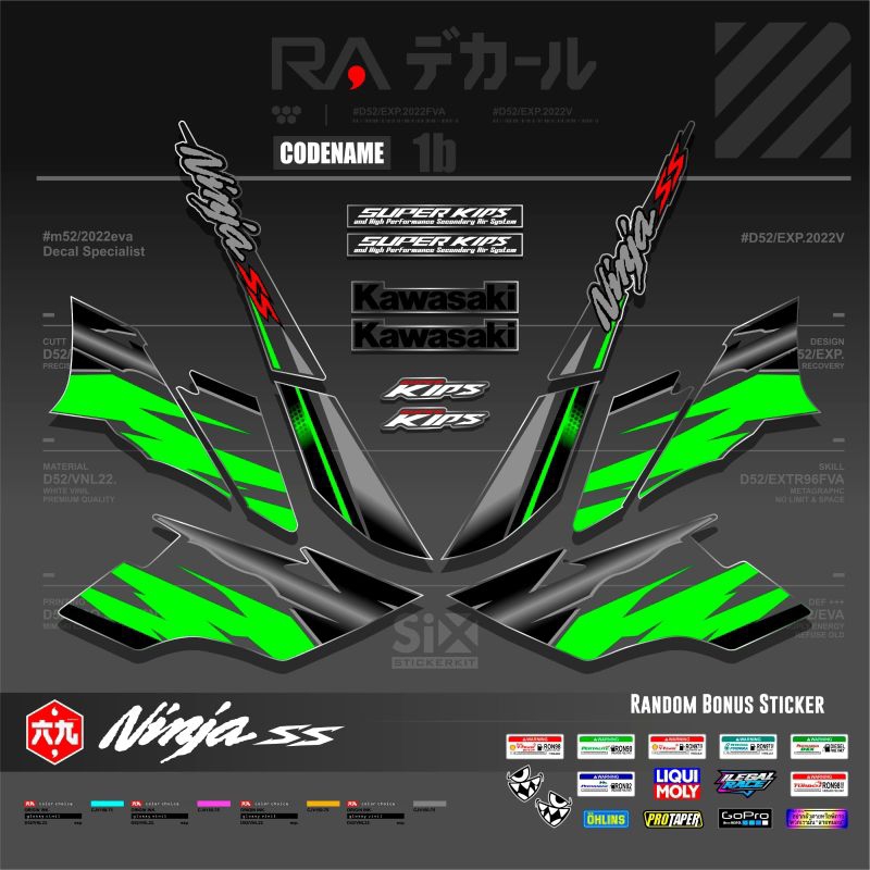 STRIPING UV NINJA SS/STIKER VAREASI NINJA SS EDISI GRAFIS/STICKER UDAH DI CUTING