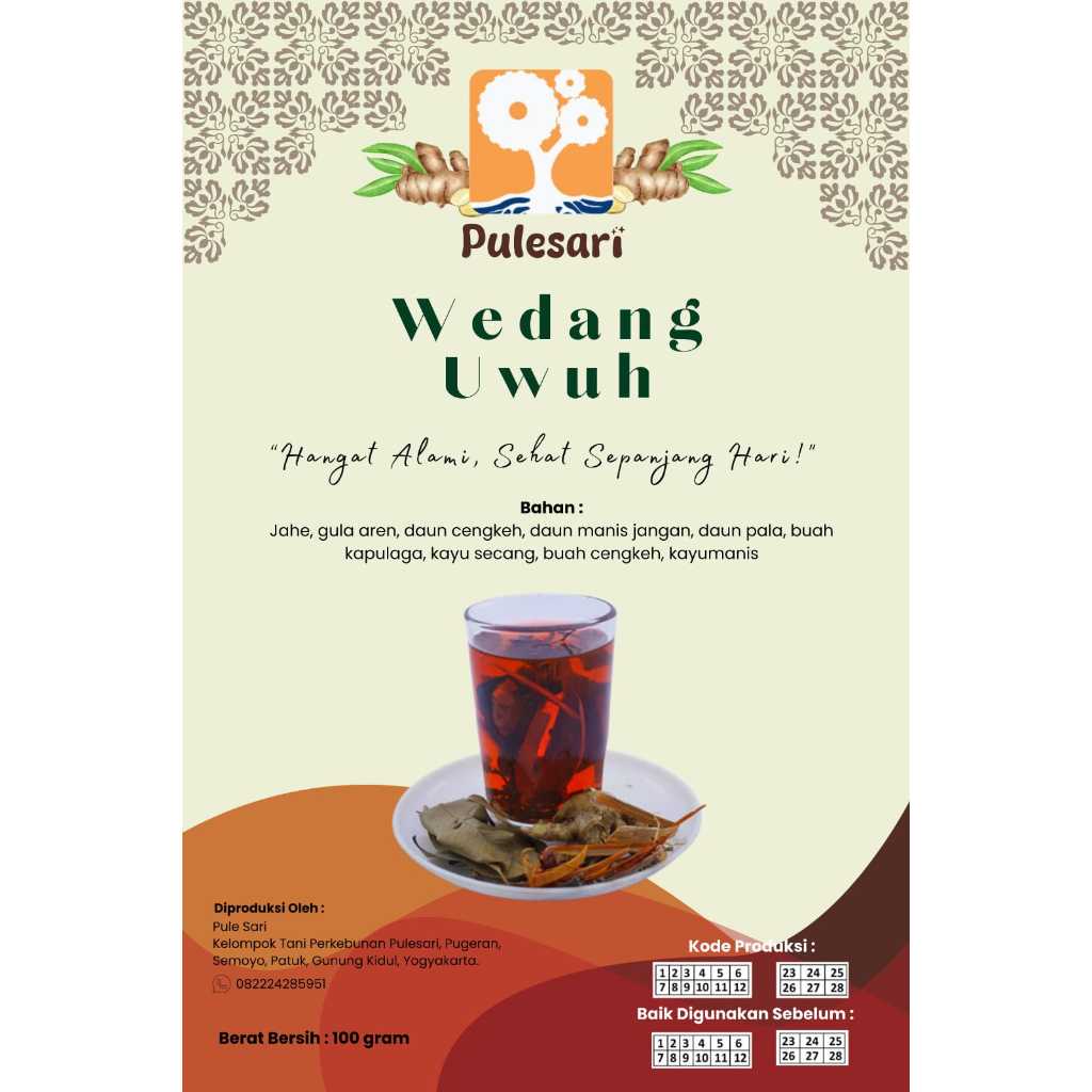 

Wedang Uwuh Jahe Organik Pulesari