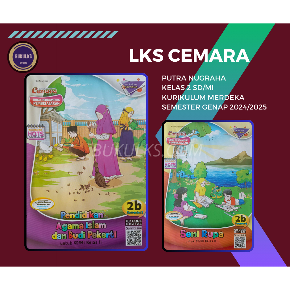 Buku LKS Putra Nugraha Cemara Mahir Zamrud SD MI Kelas 2 Merdeka Genap 2024 2025