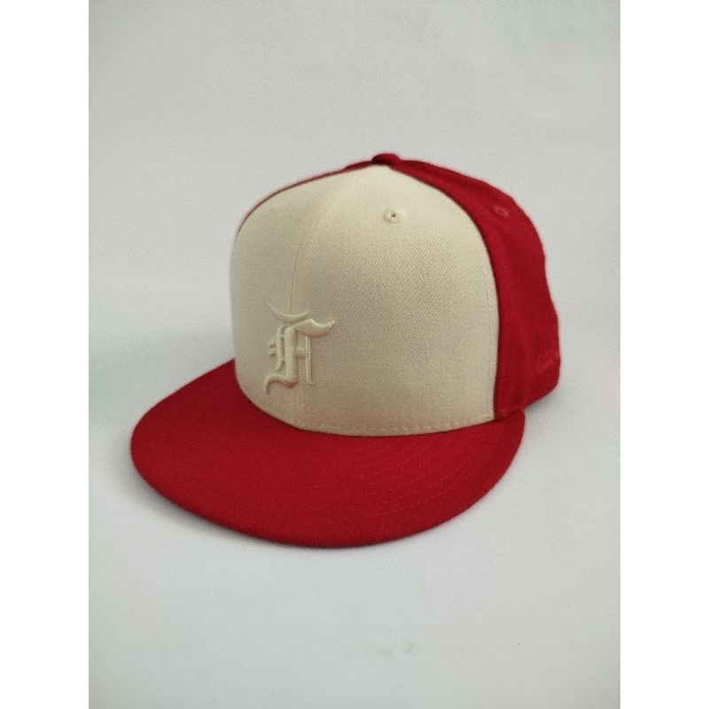 Topi New Era 59FIFTY Promodel Fear Of God Red Cream