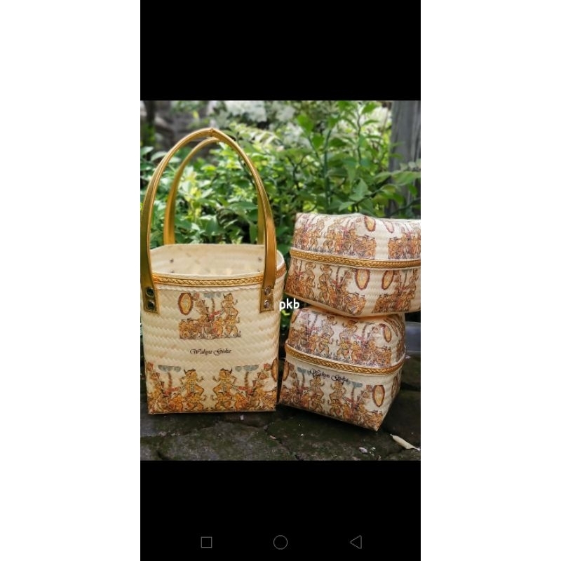 Tas bambu deco set 2 keben