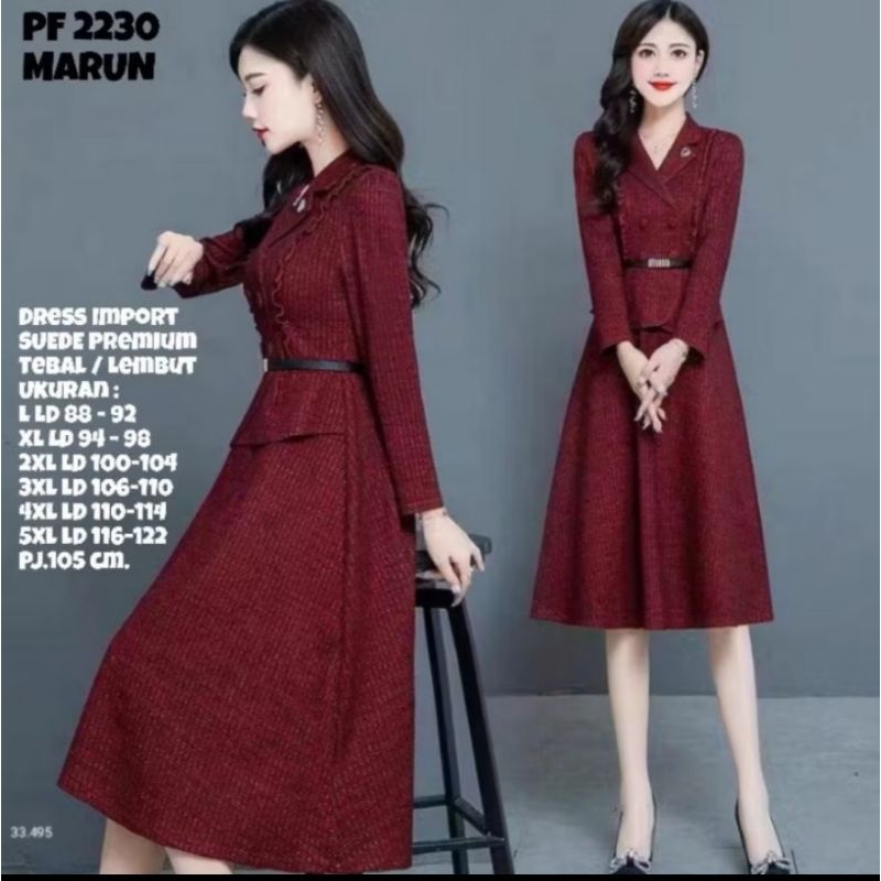 Dress tunik korea import tebal super premium