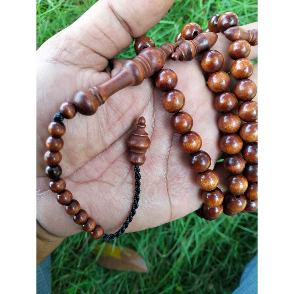 Tasbih stigi bandul profil premium 10 mm | tasbih kayu setigi kayu langka tasbih 99 butir stigi laut