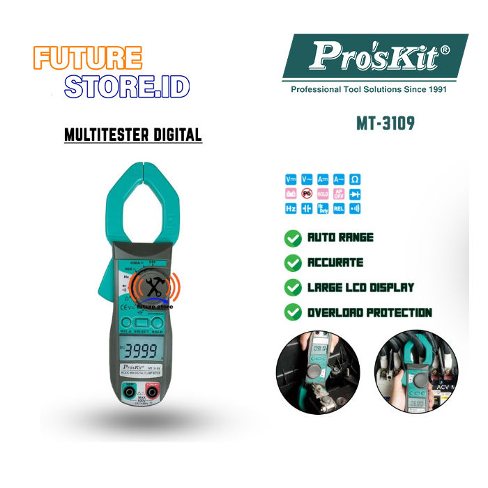 PROSKIT MT3109 AC/DC Digital Clamp Multimeter 3-3/4 - Multitester Digital Proskit MT3109 ORIGINAL