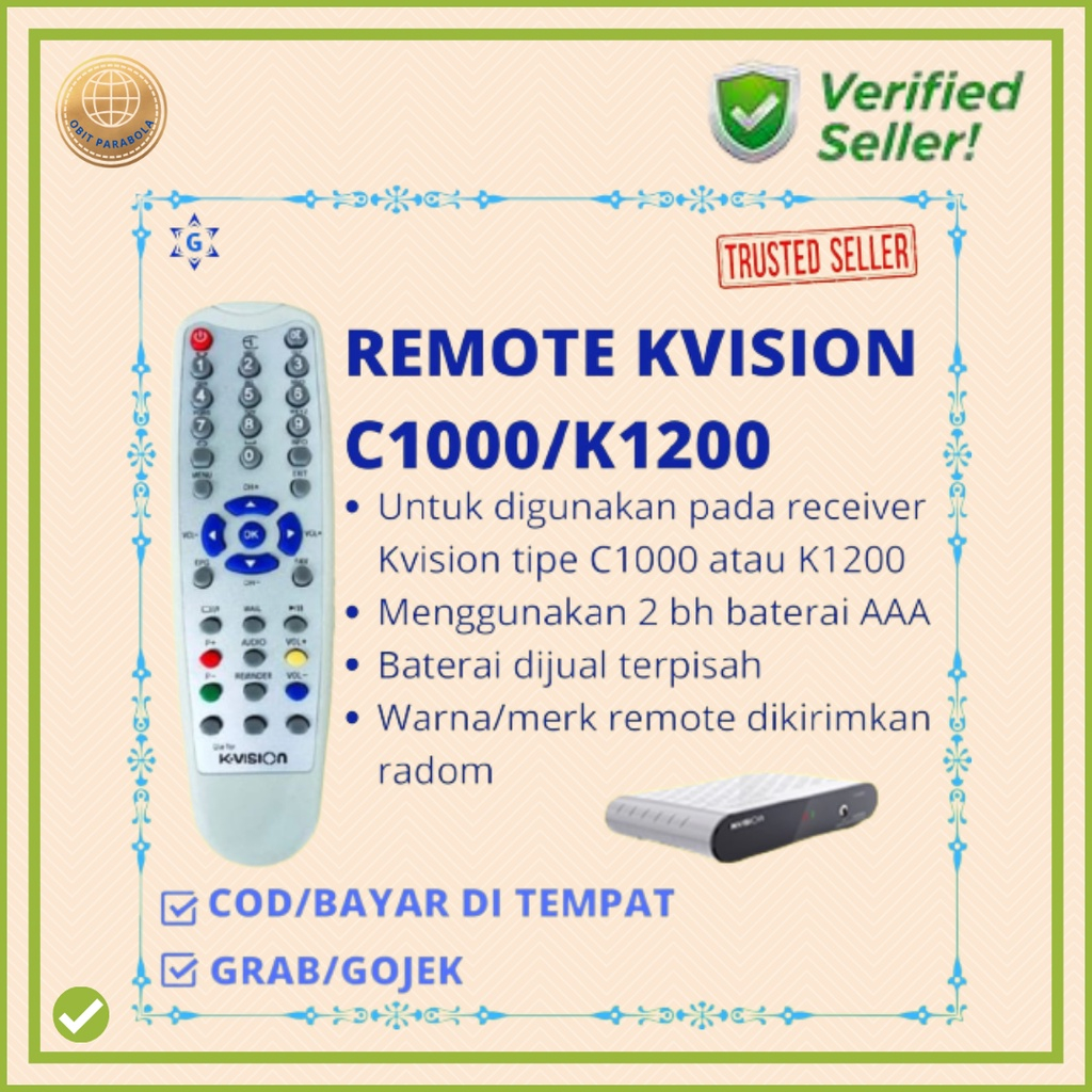 REMOTE K VISION C1000 ATAU K1000 TERLARIS