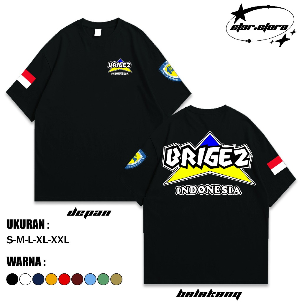 Kaos Brigez Indonesia Terbaru - Baju komunitas Motor Indonesia - Kaos Ormas - Kaos Keren - Kaos Terb