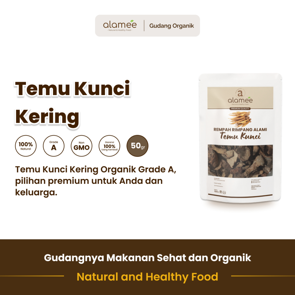 

alamee rimpang temu kunci 50 gram rasa khas rempah tradisional bumbu dapur aroma segar herbal alami