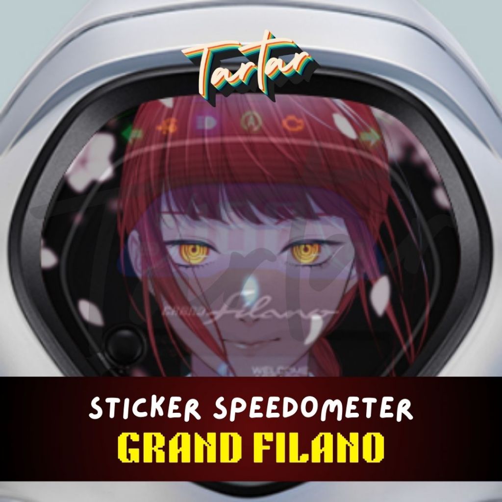 Sticker Stiker Spido / Speedometer Transparant Anime Grand Filano