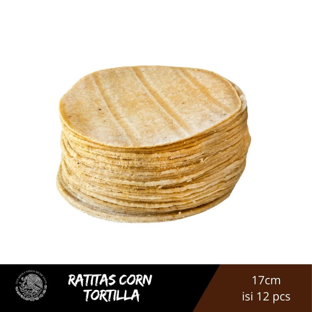 

RATITAS - Corn Tortilla Frozen Tacos/Nachos, 100% Jagung 17cm isi 12, PREMIUM QUALITY