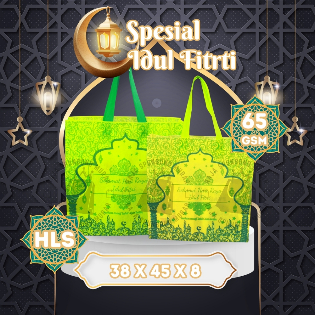 

Tas Spunbond Goodie Bag Ukuran 38x45 Lebaran idul Fitri