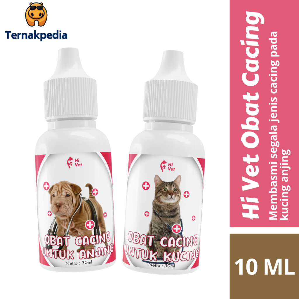 Obat Cacing Anjing Hi Vet 10 ml - Obat Cacing Anjing - Anjing Cacingan - Hi Vet