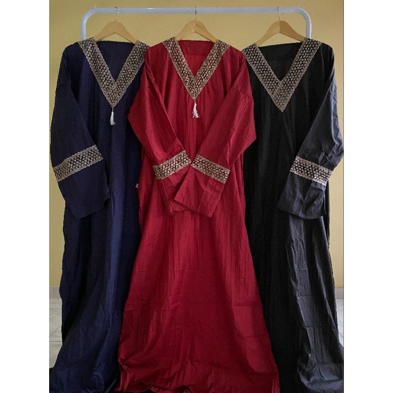 abaya sholat parasut renda tile, mukena abaya terusan anak-anak dan dewasa