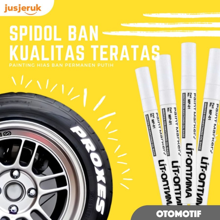 

JFactory Spidol Marker Painting Hias Ban Permanen White Putih