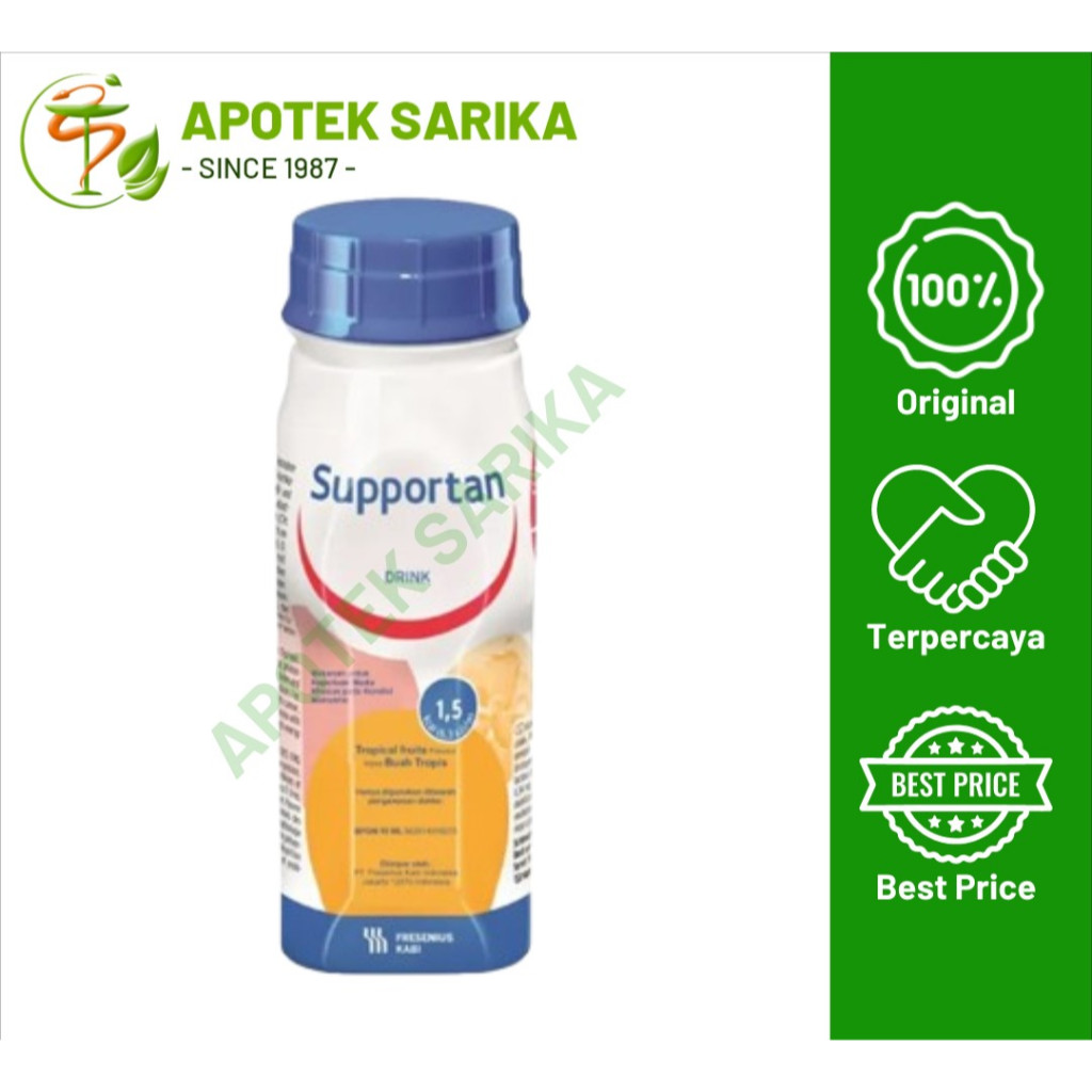 

Supportan Tropical Fruit 200 ml - Susu Tinggi Kalori & Gizi Rasa Buah