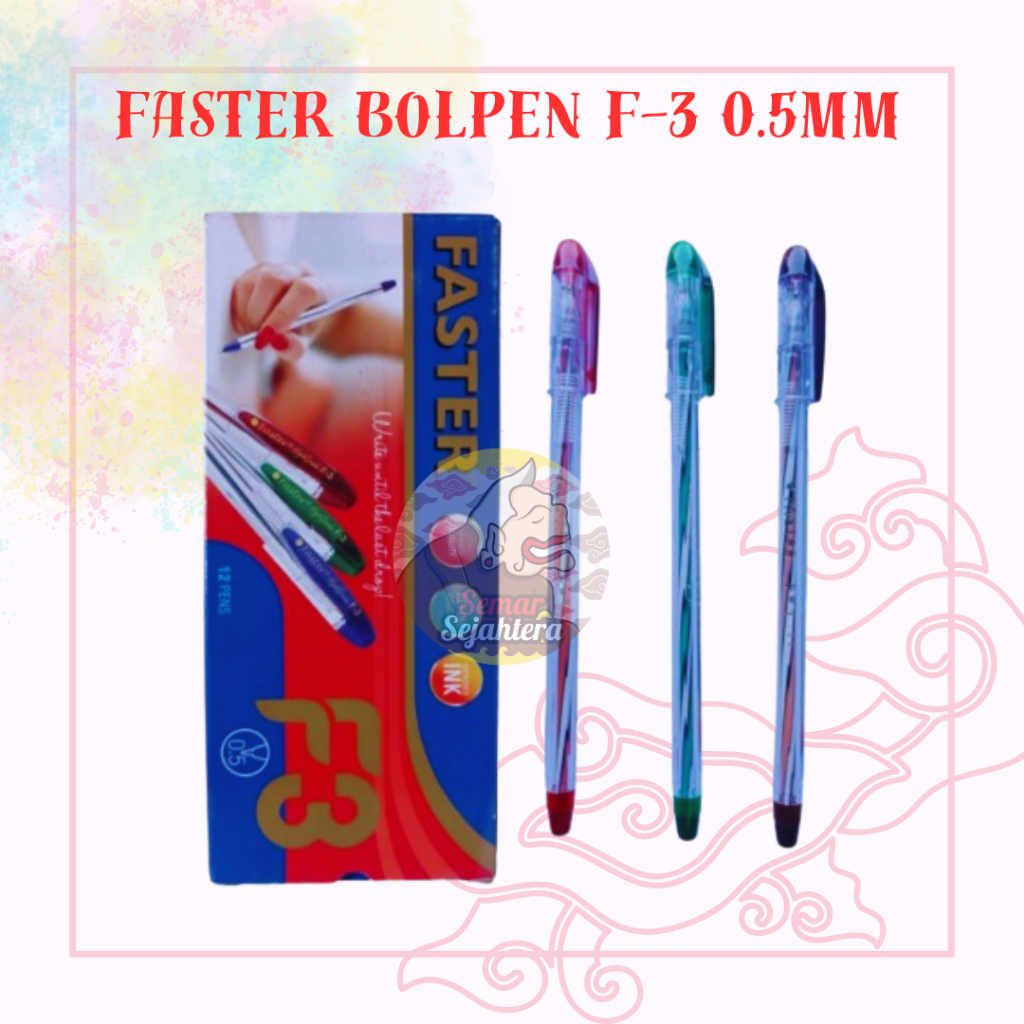 

[PAK] PULPEN / BOLPEN / BALLPOINT FASTER F-3 0.5MM