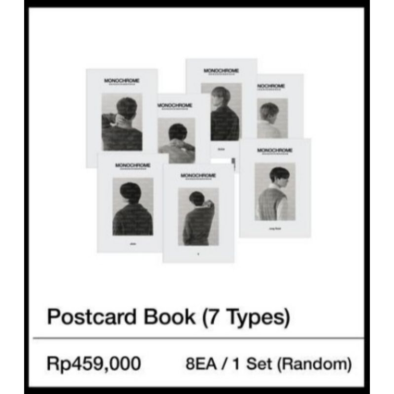 

postcard book monochrome suga bts