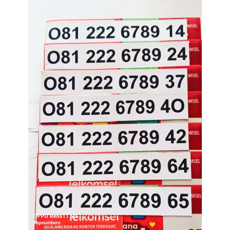 Nomer cantik Telkomsel O8122 combo sakti urut 6789 keren mudah hafal