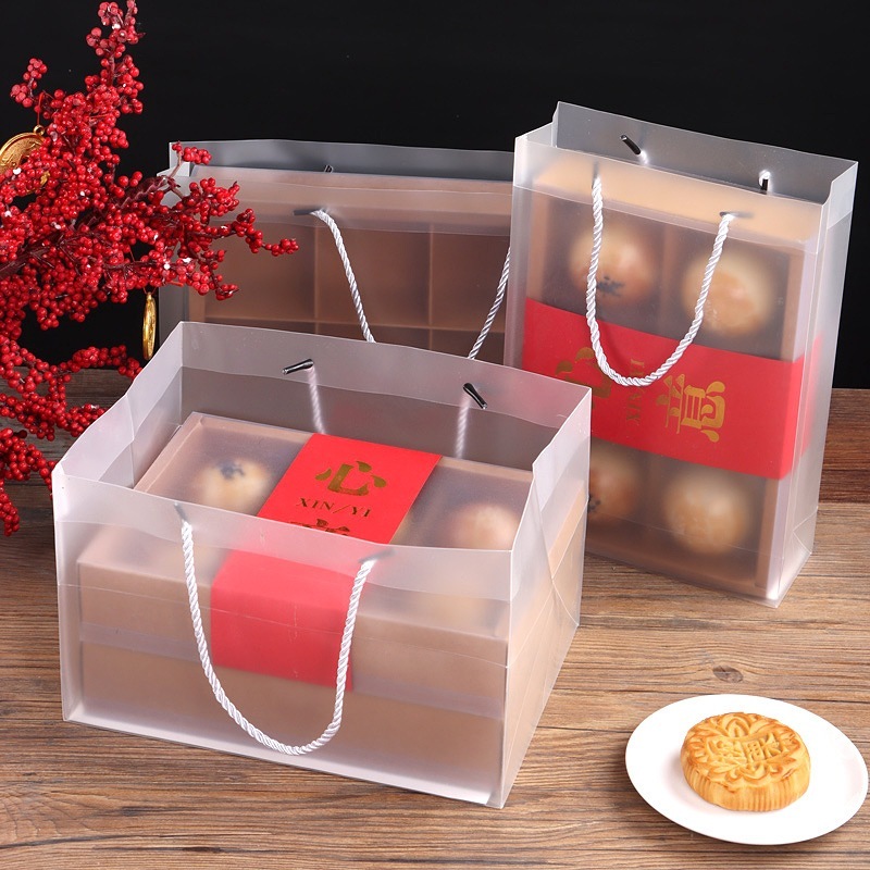 

(Satuan)-Hamper Mika tempat box mooncake/ Tas Mika/ Kantung Mika tempat box kue makanan cupcake souvenir goodiebag