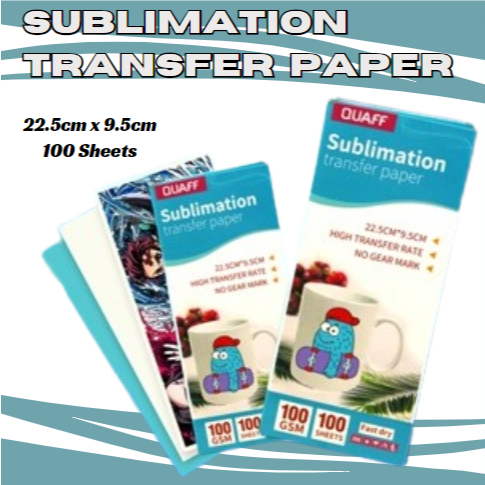 

QUAFF Sublimation Mug Paper (100pcs/wrap) Transfer paper for Mug Paper for Mug Heatpress 22.5cm*9.5cm