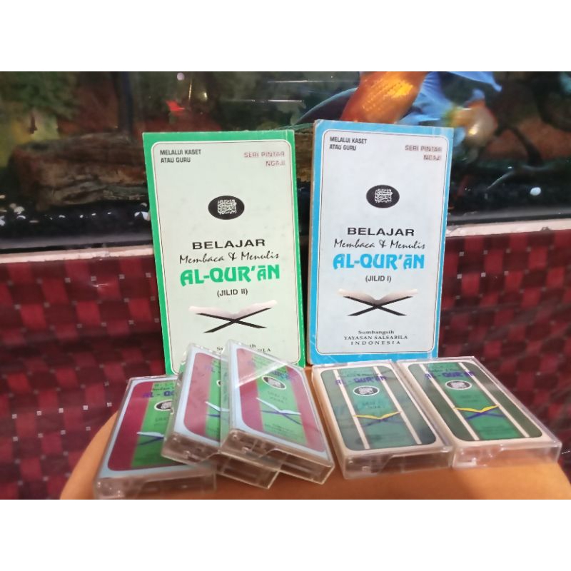 kaset pita belajar membaca dan menulis al quran jilid 1 dan 2