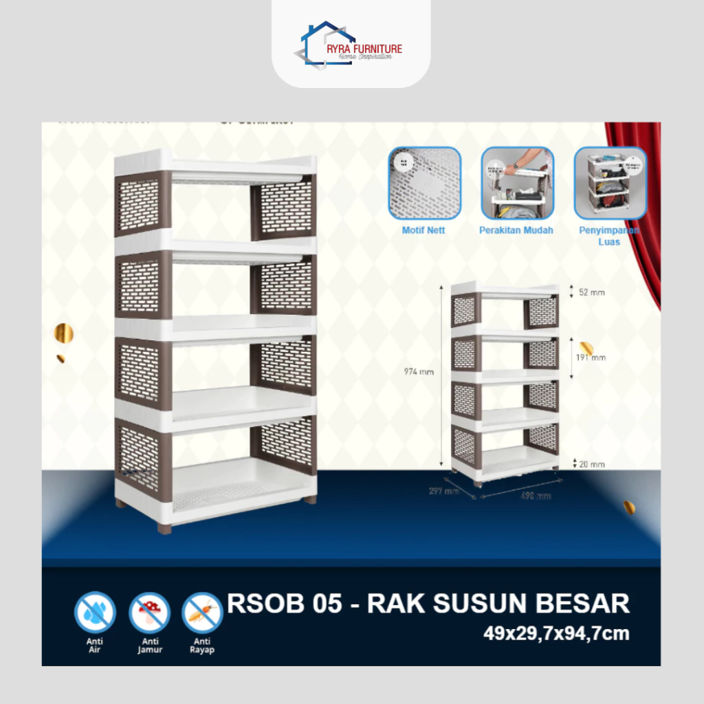 OLYMPLAST - RSOB/RAK SUSUN BESAR/RAK SUSUN PLASTIK/RAK SUSUN SERBAGUNA/RAK PENYIMPANAN