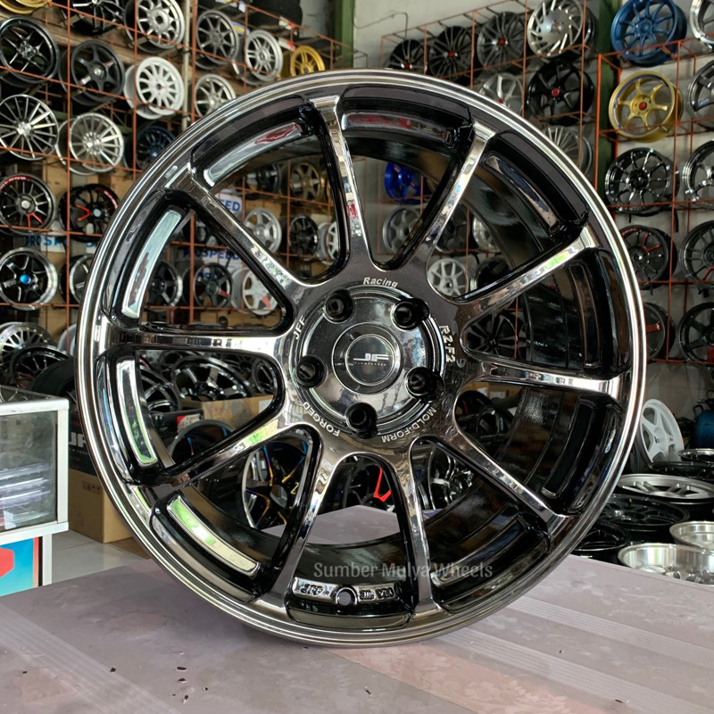 Velg R18 Advan RZF2 black chrome by jf luxury. Sumber Mulya Wheels. velg mobil Semarang