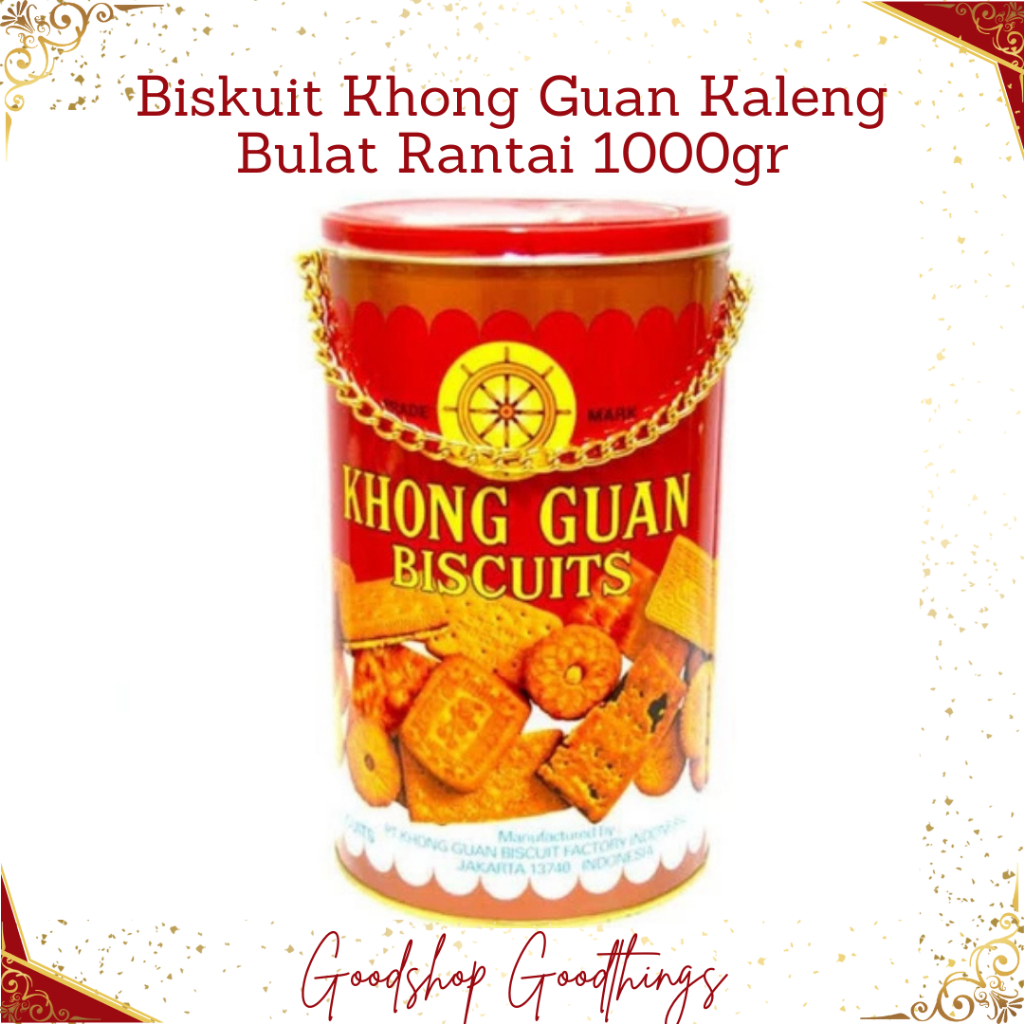 

Biskuit Khong Guan Kaleng Bulat Rantai 1000gr