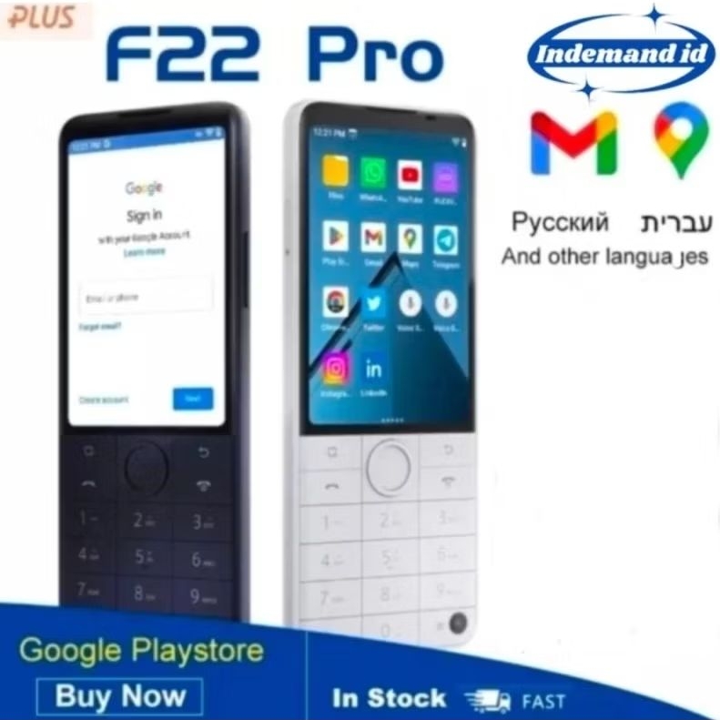 Qin F22 Pro Versi Global Duogin 3.54 inch Hp Handphone Keypad Android Smartphone