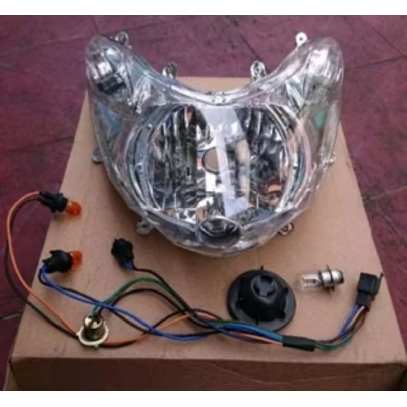 mika lampu depan reflektor Mio soul karbu Assy set soket