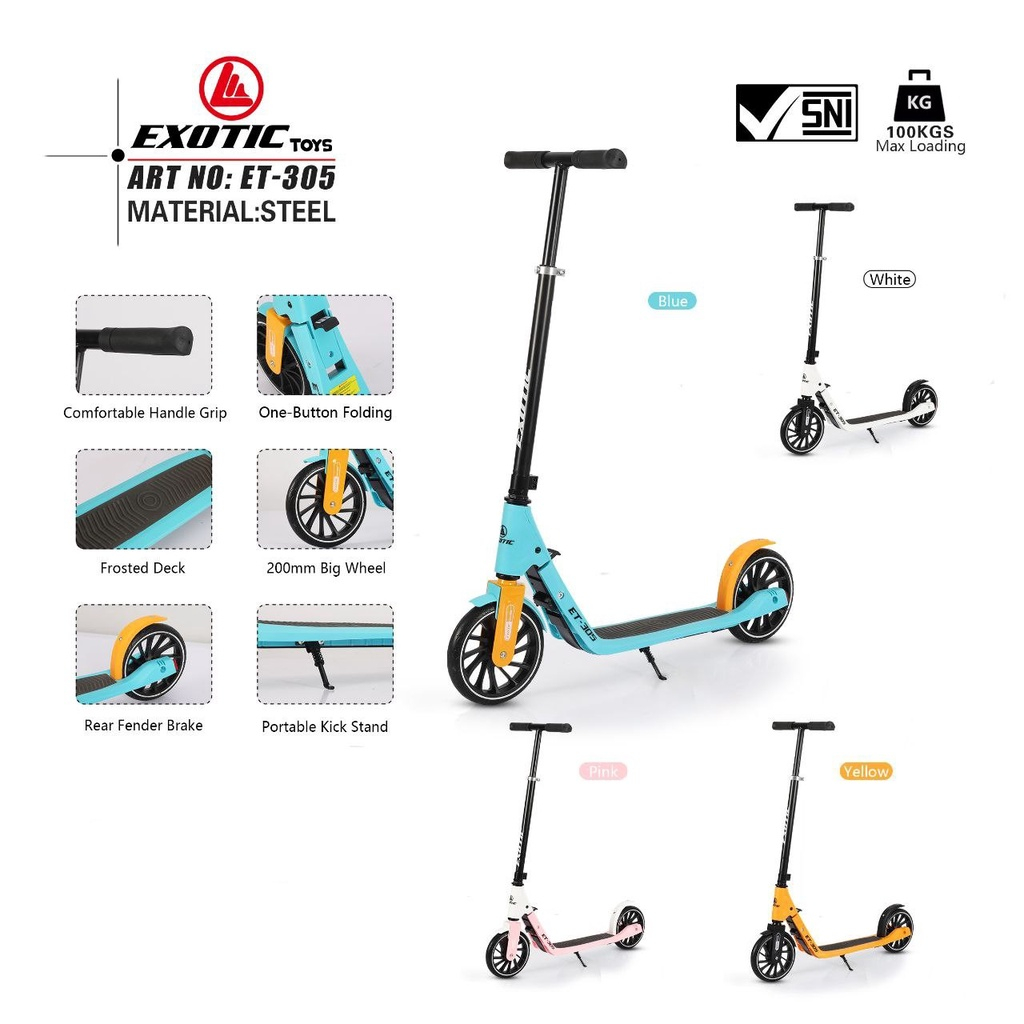 SCOOTER EXOTIC ELECTRIC HB-305 || SCOOTER LIPAT ANAK & DEWASA EXOTIC ST-8145