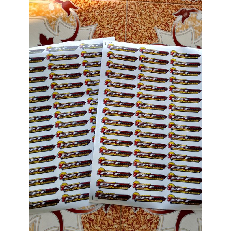 

CETAK STICKER DESAIN SENDIRI - bahan vinyl PREMIUM Laminasi anti air Stiker sound, bengkel,racing