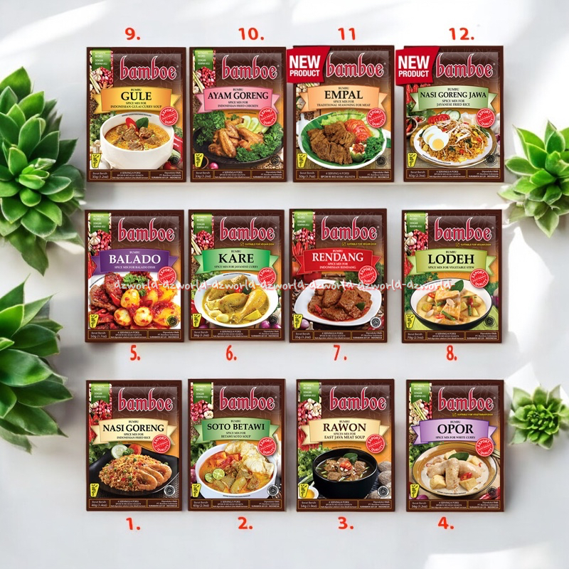 

Bamboe 36gr Bumbu Kare Spice Mix For Javanese Curry Bumbu Instan Nasi Goreng Soto Daging Nasi Kuning Rawon Opor Kare