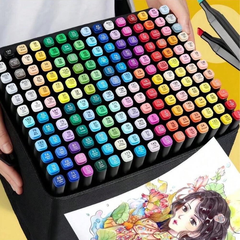 

[Ready Stock] Touch 24-168 Color Double Headed Art Marker Pen Set Sketching Alcohol Based Markers Graffiti Manga Drawing School Art Supplies Stationery