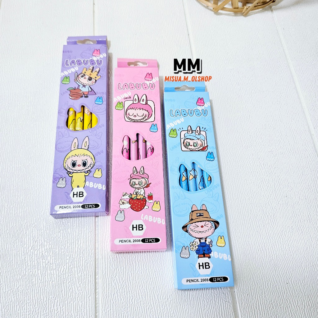 

PENSIL HB KARAKTER LUCU LABU LABUBU / PENSIL LUCU LABUBU / PENSIL MURAH ISI 12PCS