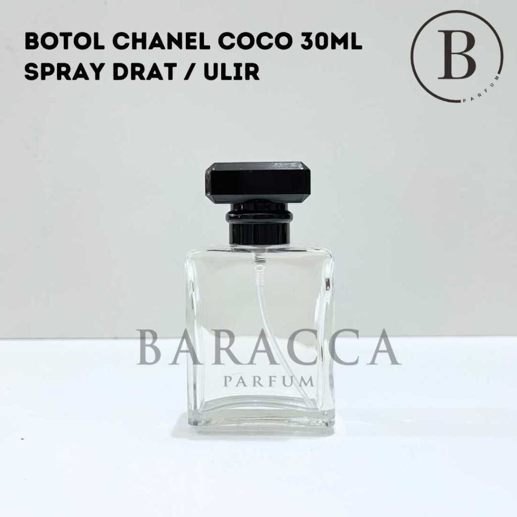 Botol Parfum Chanel 30ML Drat Hitam - Botol Parfum Kosong Chanel - Botol Chanel 30ML
