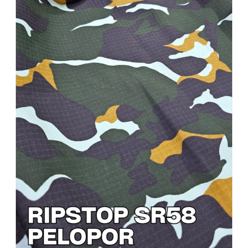 ✨ Ripstop✨Bahan Kain Loreng Brimob✨Bahan kain loreng pelopor✨bahan kain loreng Brigade✨