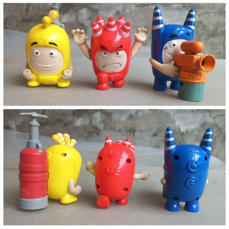 Mainan figure Oddbods set dpt 3pc Original McDonald