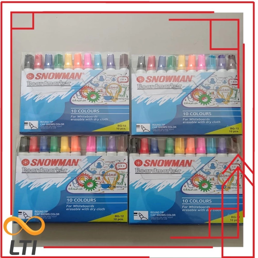 

Spidol Snowman White Board 10 Warna BG - 12 - MURMER