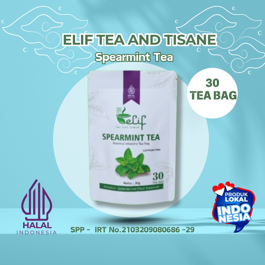 

ELIF TEA AND TISANE Spearmint Tea |Tea Untuk Jerawat Hormon PCOS Promil | Teh Spearmint | 30 Tea Bag