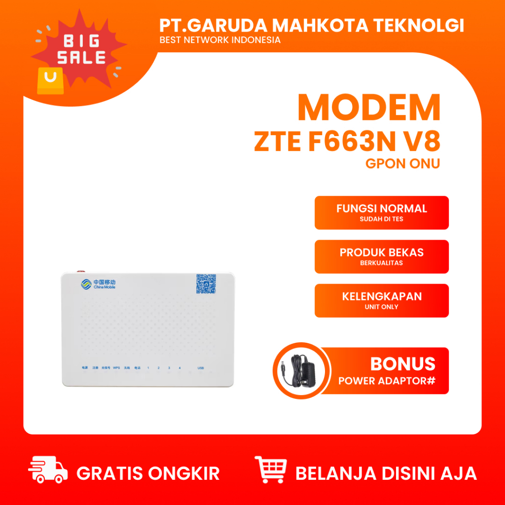 Modem ZTE F663N V8 Gpon Onu Second