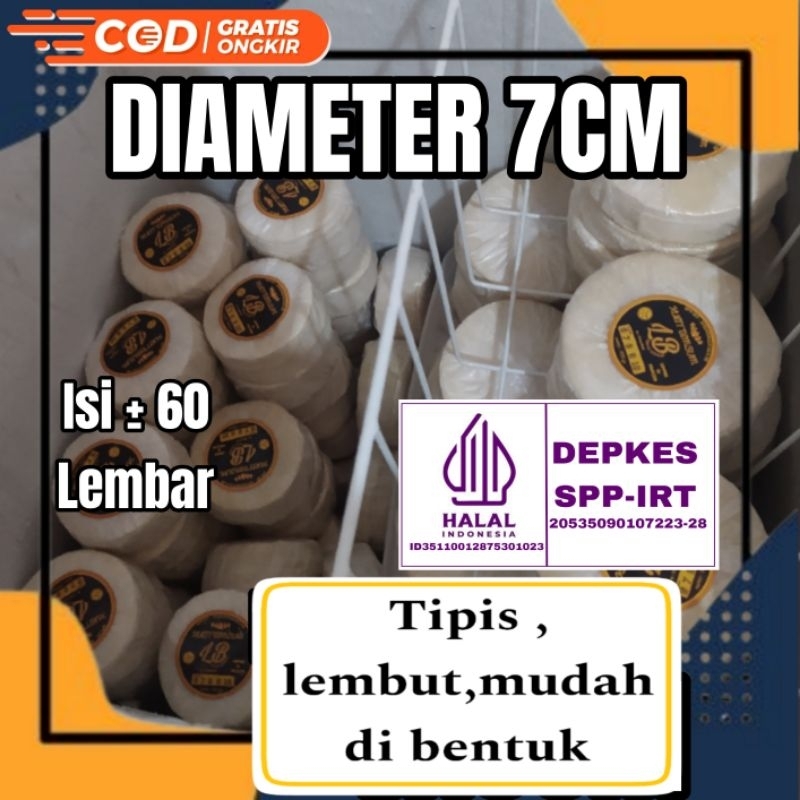 

Kulit dimsum/siomay diameter 7cm isi ±60 pcs