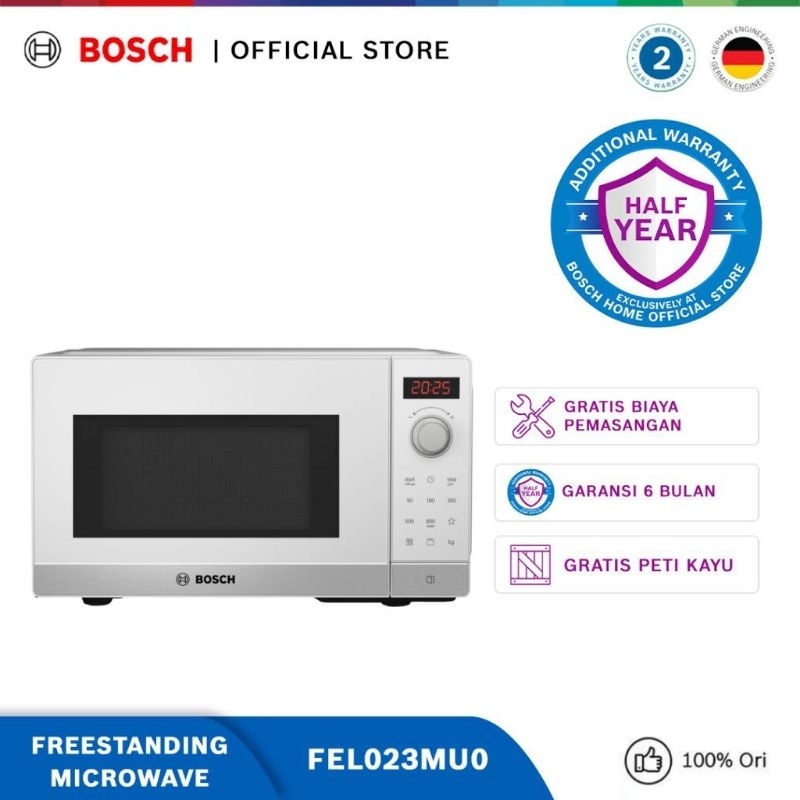 Bosch FEL023MU0 Microwave Freestanding dengan Grill Putih Seri 2