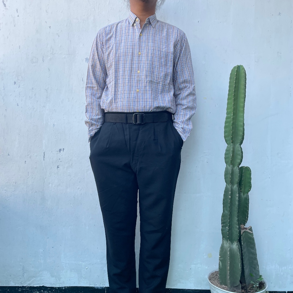 KEMEJA KOTAK PANJANG HANAE MORI JAPAN