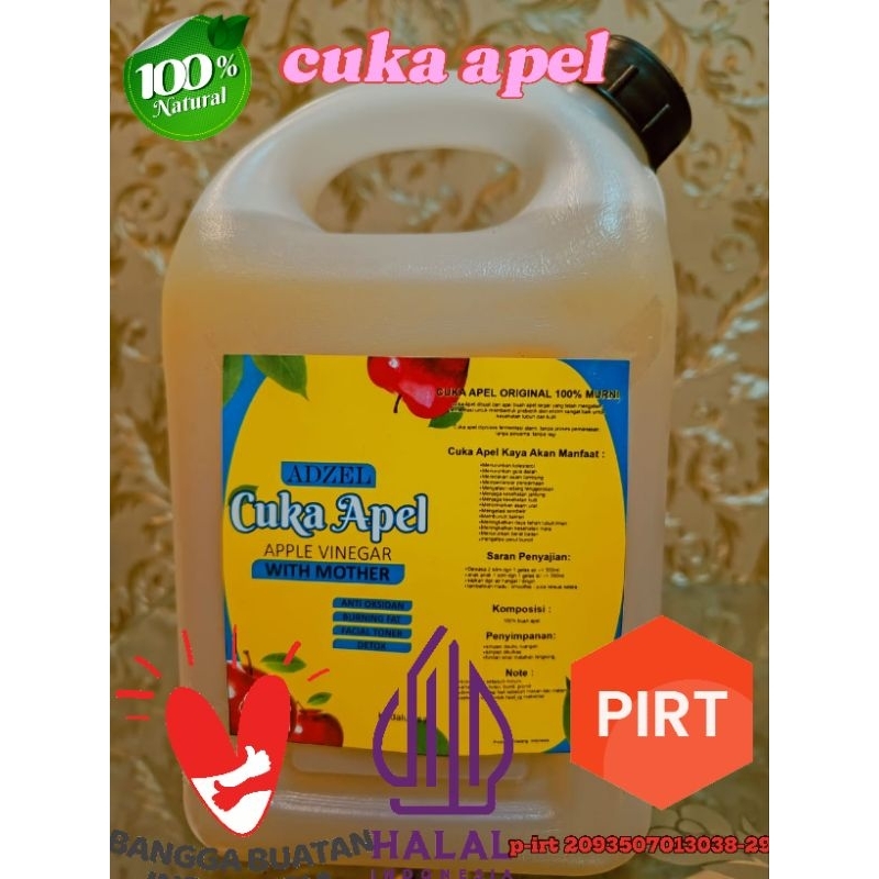 

cuka apel grosir 5 Liter / cuka apel organik / cuka apel vinegar / white mother /cuka apel premium