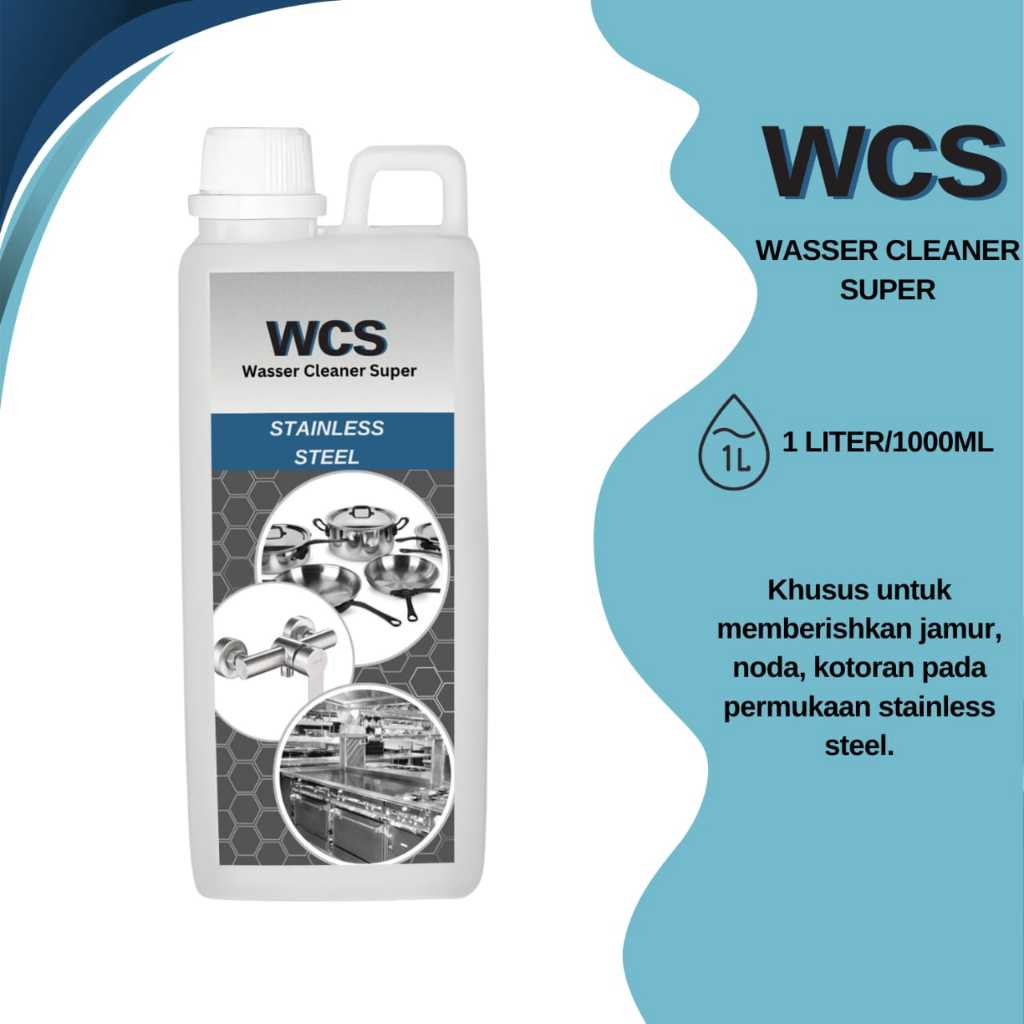 WCS Wasser Cleaner Super Cairan obat Pembersih Kerak dan Noda Stainless steel 1 Liter/1000ML
