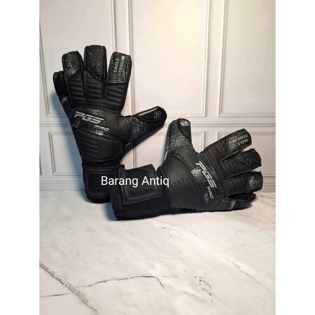 Sarung Tangan Kiper PGS EAGLE TITANIUM 2024 BLACK WHITE
