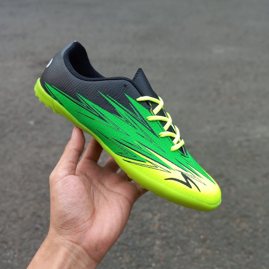 Borong Stock  Sepatu Futsal Anak Accelerator Lightspeed 3 FG Green Yellow Black l COD Sepatu Bola An