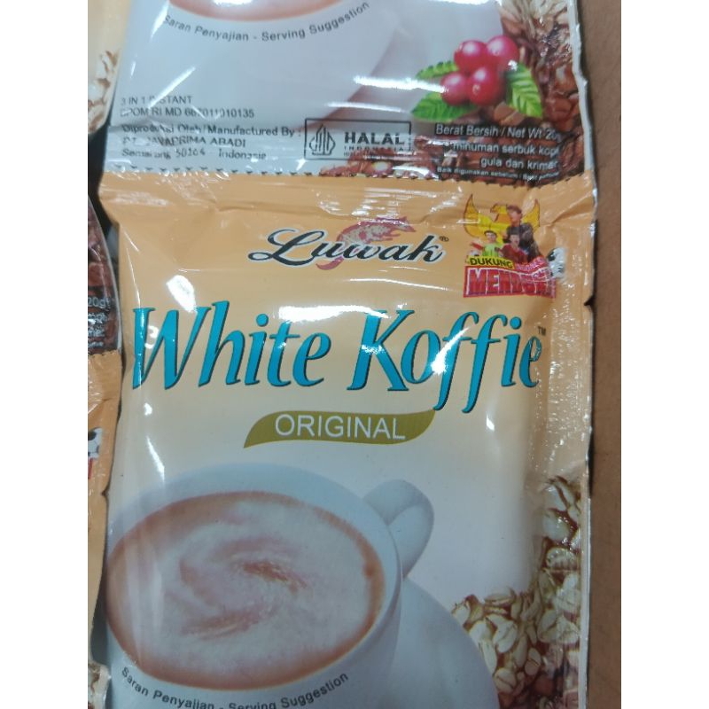 

white coffee kopi luwak 1renceng 10 sasetch