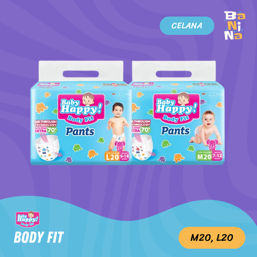 Baby Happy Body Fit Pants M20, L20 Kecil